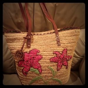 Etienne Aigner raffia tote